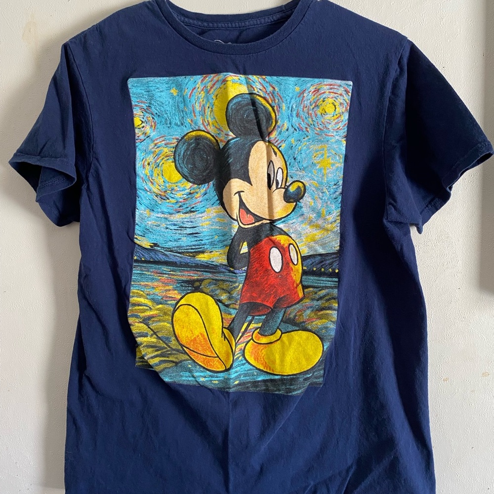 Vintage Style Disney Mickey Stary Night T-Shirt - Picture 1 of 2